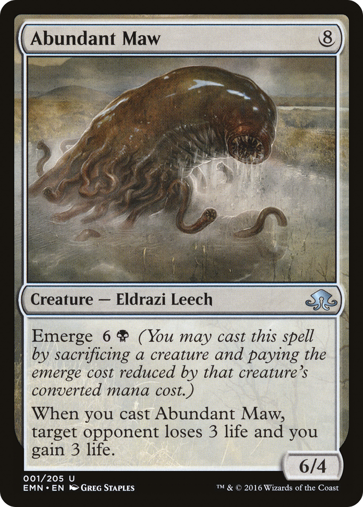 Abundant Maw (EMN-001) - Eldritch Moon - Premium MTG Single from Wizards of the Coast - Just $0.25! Shop now at Game Crave Tournament Store