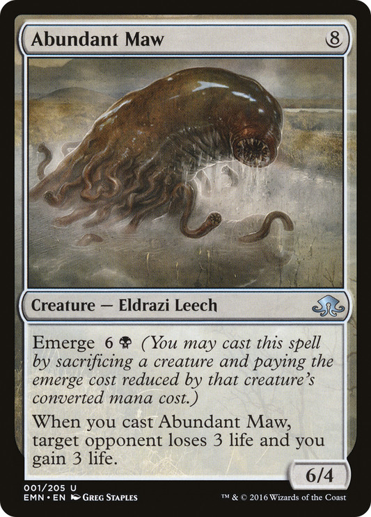 Abundant Maw (EMN-001) - Eldritch Moon - Premium MTG Single from Wizards of the Coast - Just $0.25! Shop now at Game Crave Tournament Store