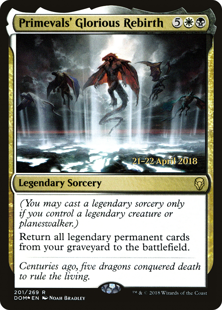 Primevals' Glorious Rebirth (PDOM-201S) - Dominaria Promos Foil - Premium MTG Single from Wizards of the Coast - Just $5.48! Shop now at Game Crave Tournament Store
