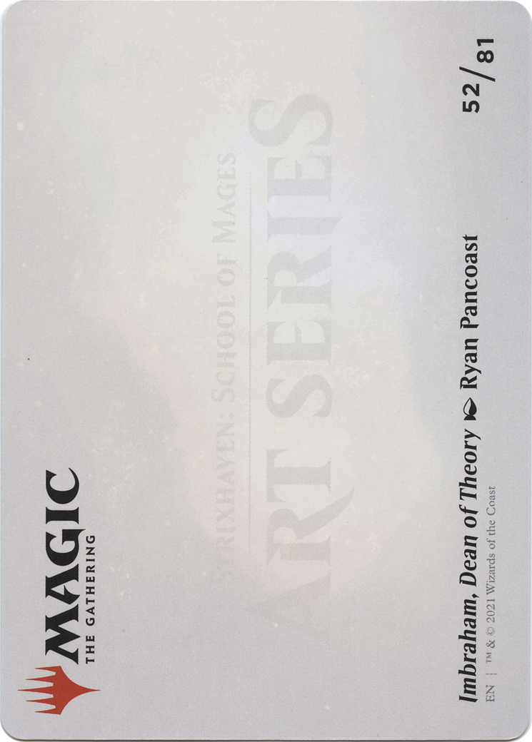 Imbraham, Dean of Theory // Imbraham, Dean of Theory (ASTX-052) - Strixhaven Art Series (Borderless) - Premium MTG Single from Wizards of the Coast - Just $0! Shop now at Game Crave Tournament Store