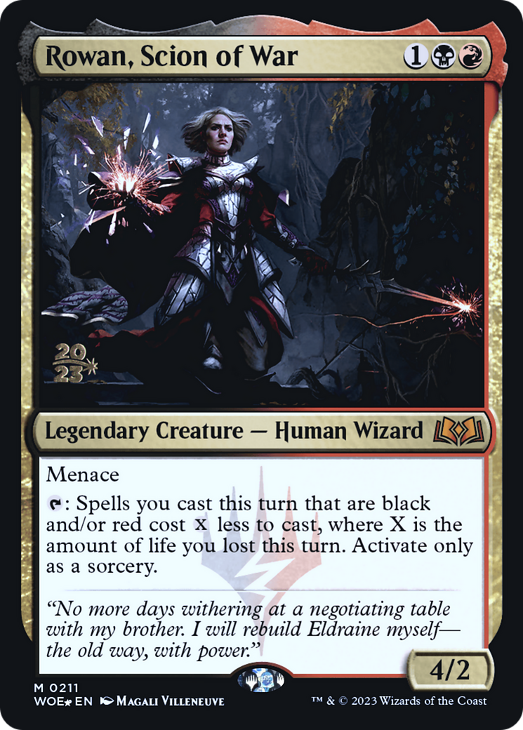 Rowan, Scion of War (PWOE-211S) - Wilds of Eldraine Promos Foil - Premium MTG Single from Wizards of the Coast - Just $0.90! Shop now at Game Crave Tournament Store