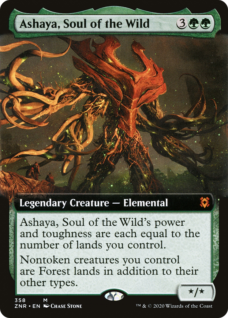 Ashaya, Soul of the Wild (ZNR-358) - Zendikar Rising: (Extended Art) - Premium MTG Single from Wizards of the Coast - Just $10.20! Shop now at Game Crave Tournament Store