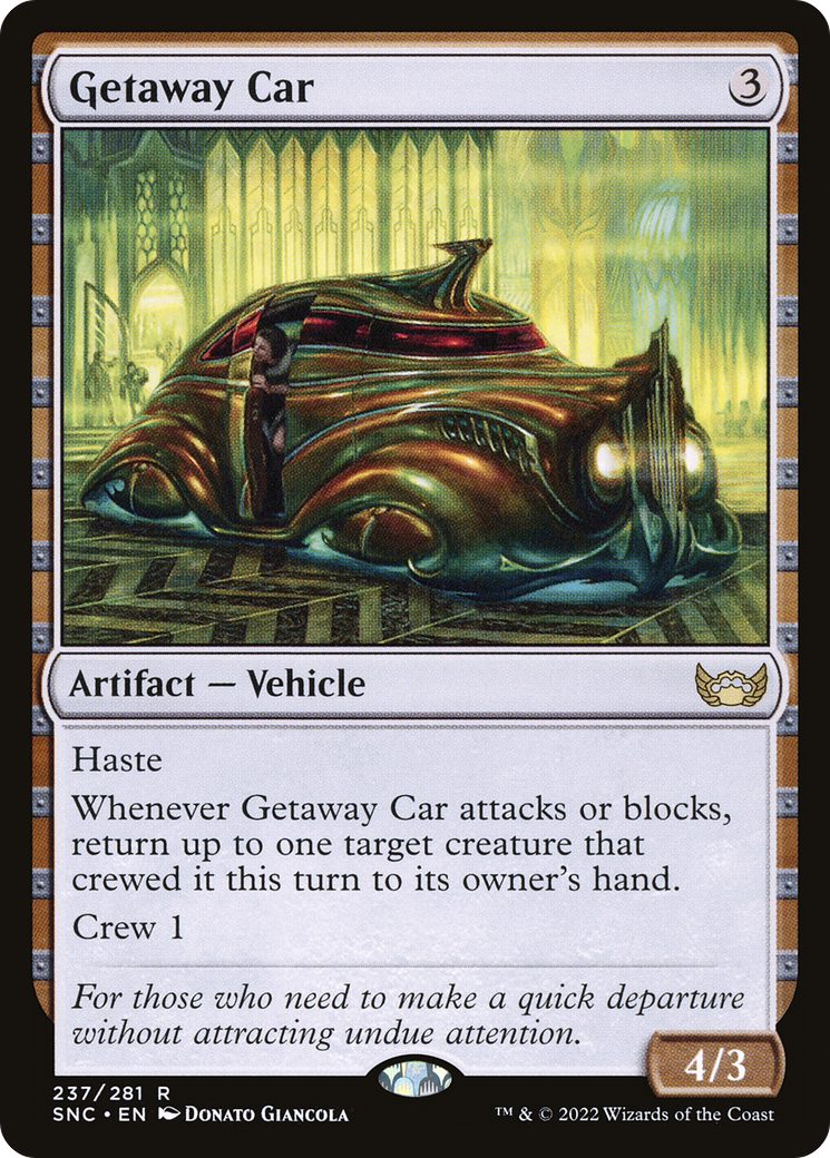 Getaway Car (SNC-237) - Streets of New Capenna Foil - Premium MTG Single from Wizards of the Coast - Just $0.08! Shop now at Game Crave Tournament Store