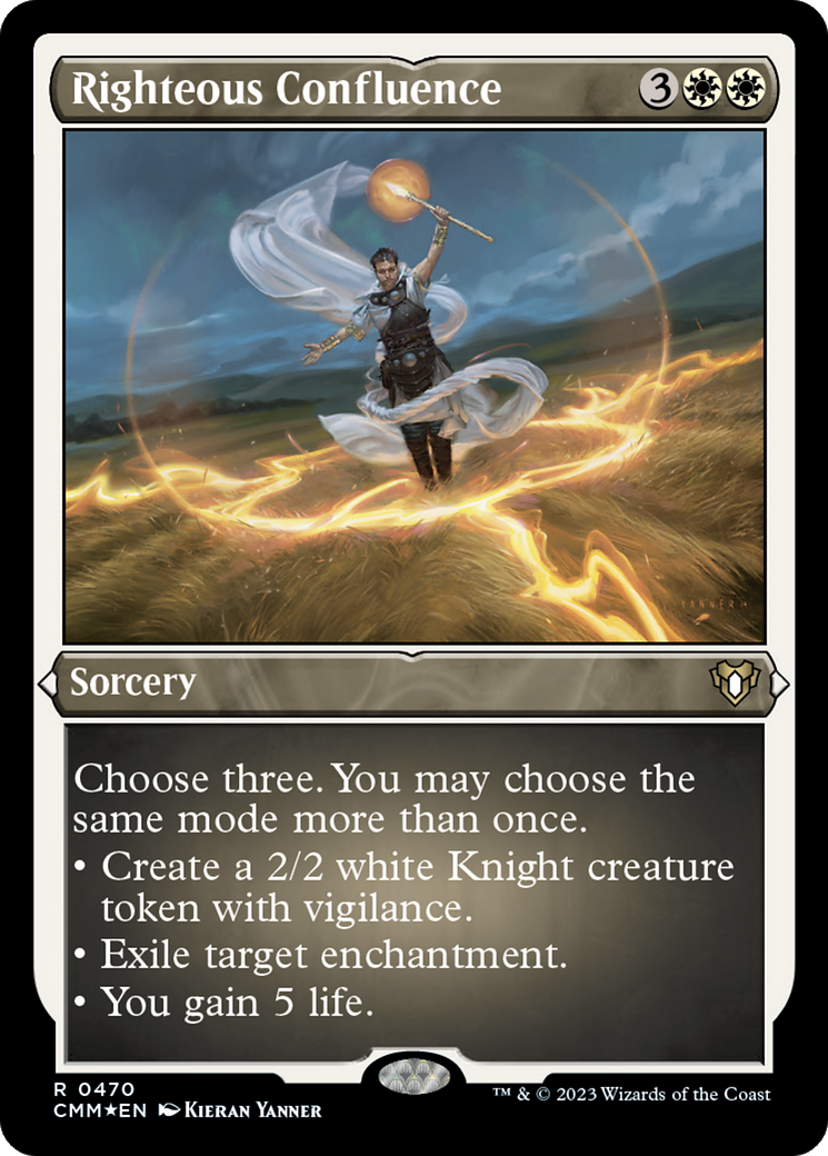 Righteous Confluence (CMM-470) - Commander Masters Etched Foil - Premium MTG Single from Wizards of the Coast - Just $0.10! Shop now at Game Crave Tournament Store