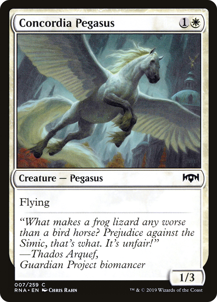 Concordia Pegasus (RNA-007) - Ravnica Allegiance Foil - Premium MTG Single from Wizards of the Coast - Just $0.08! Shop now at Game Crave Tournament Store