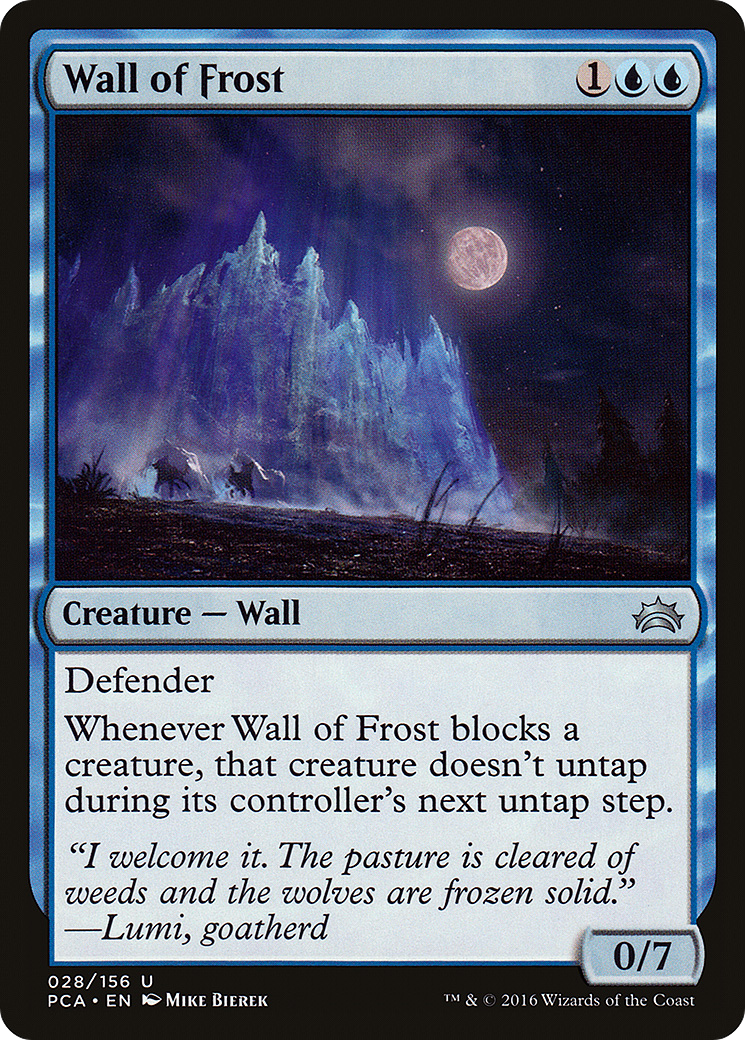 Wall of Frost (PCA-028) - Planechase Anthology - Premium MTG Single from Wizards of the Coast - Just $0.08! Shop now at Game Crave Tournament Store