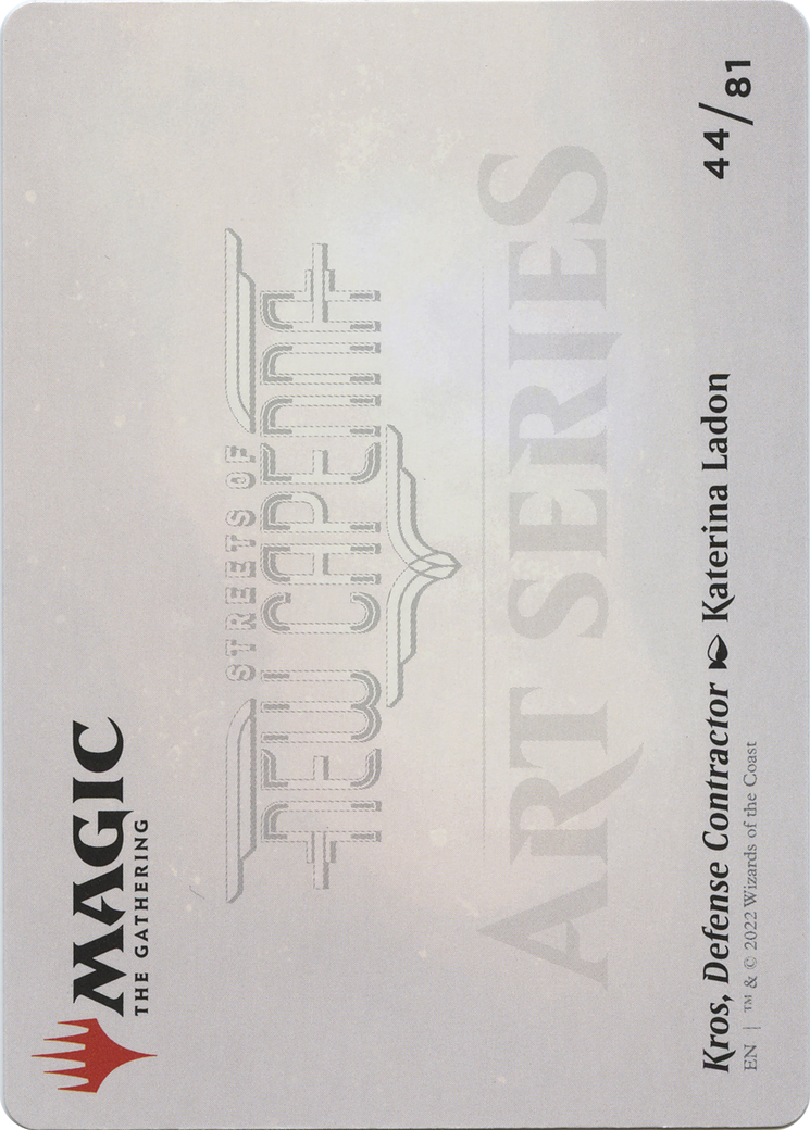 Kros, Defense Contractor // Kros, Defense Contractor (ASNC-044) - New Capenna Art Series (Borderless) Foil - Premium MTG Single from Wizards of the Coast - Just $0! Shop now at Game Crave Tournament Store