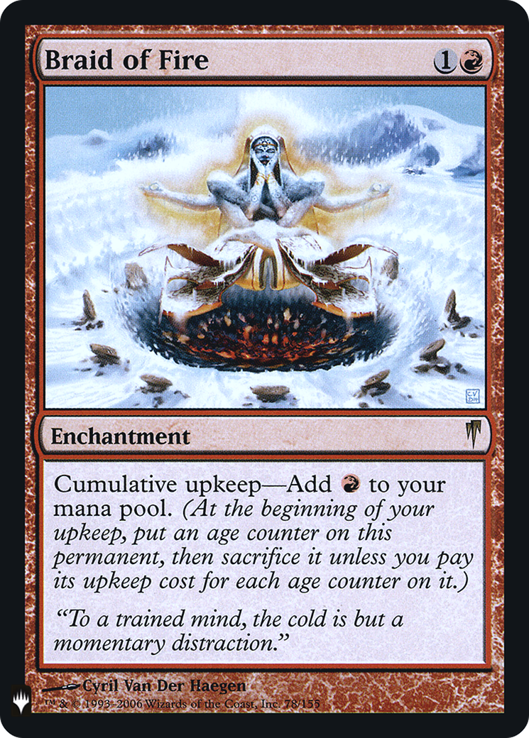 Braid of Fire (FMB1-047) - Mystery Booster Retail Edition Foils Foil - Premium MTG Single from Wizards of the Coast - Just $3.85! Shop now at Game Crave Tournament Store