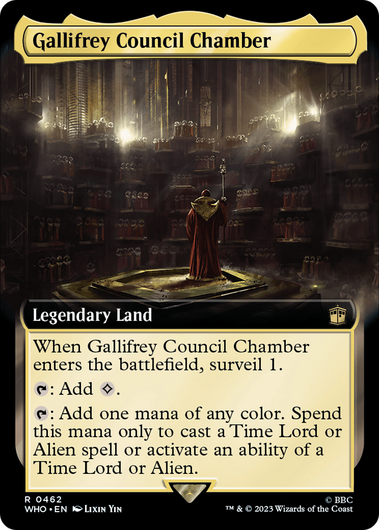 Gallifrey Council Chamber (WHO-462) - Doctor Who: (Extended Art) - Premium MTG Single from Wizards of the Coast - Just $0.14! Shop now at Game Crave Tournament Store
