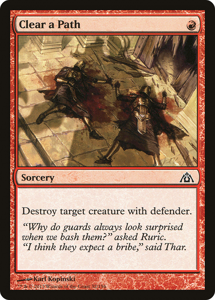 Clear a Path (DGM-032) - Dragon's Maze - Premium MTG Single from Wizards of the Coast - Just $0.08! Shop now at Game Crave Tournament Store
