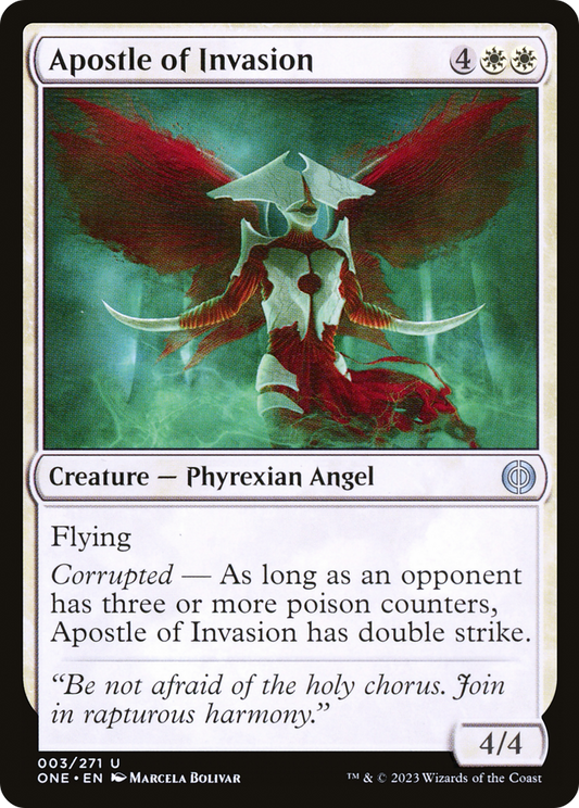 Apostle of Invasion (ONE-003) - Phyrexia: All Will Be One - Premium MTG Single from Wizards of the Coast - Just $0.25! Shop now at Game Crave Tournament Store