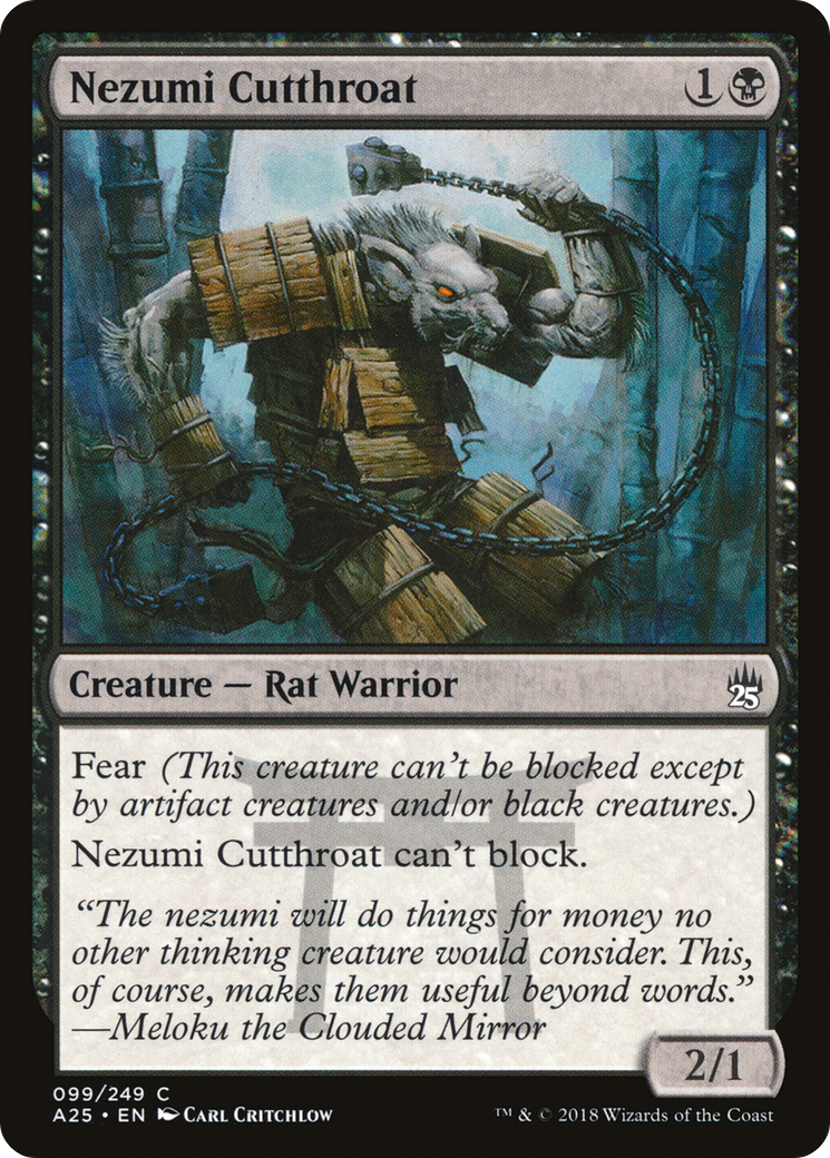 Nezumi Cutthroat (A25-099) - Masters 25 Foil - Premium MTG Single from Wizards of the Coast - Just $1.02! Shop now at Game Crave Tournament Store