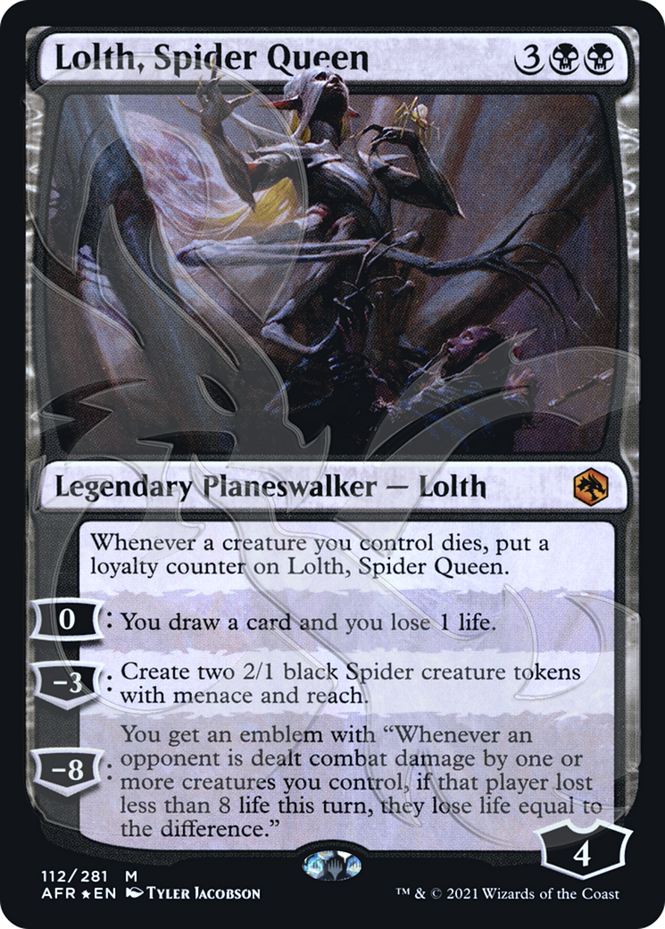 Lolth, Spider Queen (PAFR-112A) - Adventures in the Forgotten Realms Promos Foil - Premium MTG Single from Wizards of the Coast - Just $7.54! Shop now at Game Crave Tournament Store