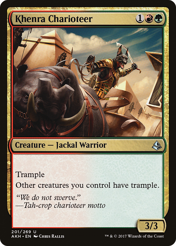 Khenra Charioteer (AKH-201) - Amonkhet Foil - Premium MTG Single from Wizards of the Coast - Just $0.39! Shop now at Game Crave Tournament Store