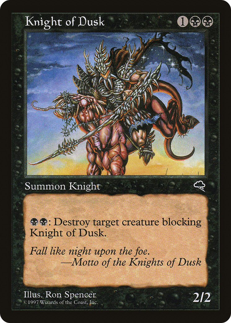Knight of Dusk (TMP-140) - Tempest - Premium MTG Single from Wizards of the Coast - Just $0.26! Shop now at Game Crave Tournament Store