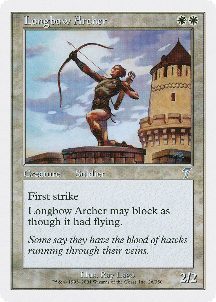 Longbow Archer (7ED-026) - Seventh Edition - Premium MTG Single from Wizards of the Coast - Just $0.08! Shop now at Game Crave Tournament Store