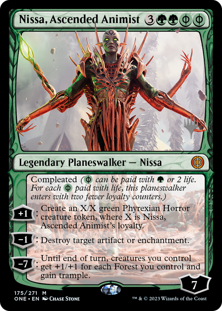 Nissa, Ascended Animist (PONE-175P) - Phyrexia: All Will Be One Promos - Premium MTG Single from Wizards of the Coast - Just $1.93! Shop now at Game Crave Tournament Store