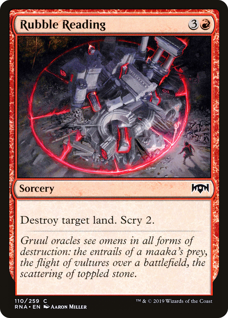 Rubble Reading (RNA-110) - Ravnica Allegiance - Premium MTG Single from Wizards of the Coast - Just $0.08! Shop now at Game Crave Tournament Store