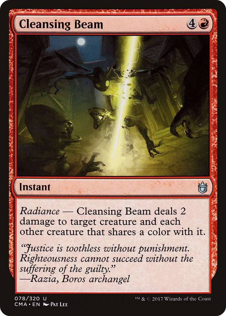 Cleansing Beam (CMA-078) - Commander Anthology - Premium MTG Single from Wizards of the Coast - Just $0.08! Shop now at Game Crave Tournament Store
