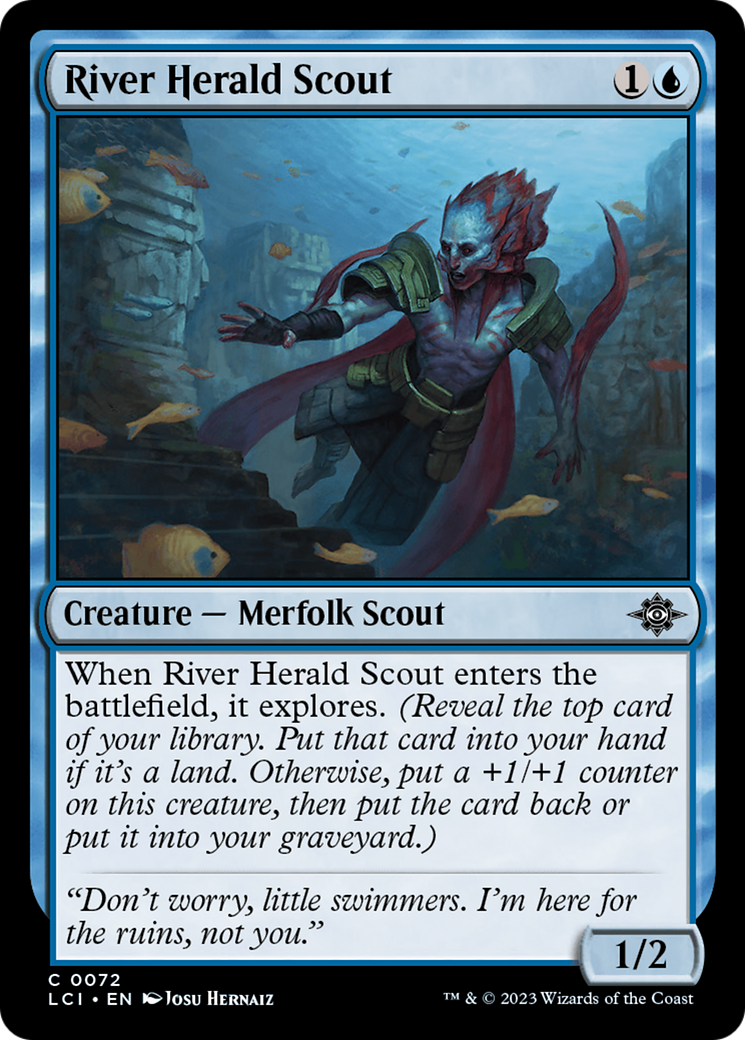 River Herald Scout (LCI-072) - The Lost Caverns of Ixalan - Premium MTG Single from Wizards of the Coast - Just $0.08! Shop now at Game Crave Tournament Store