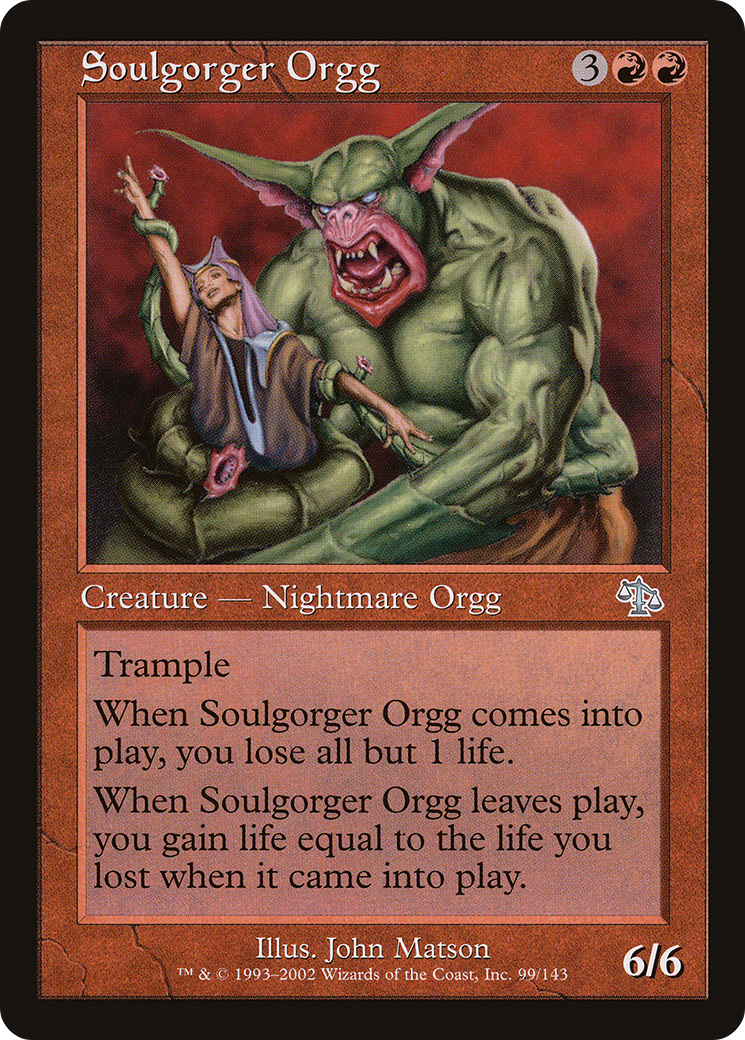 Soulgorger Orgg (JUD-099) - Judgment Foil - Premium MTG Single from Wizards of the Coast - Just $1.92! Shop now at Game Crave Tournament Store