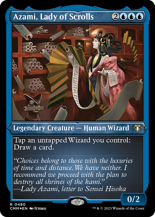 Azami, Lady of Scrolls (CMM-480) - Commander Masters Etched Foil - Premium MTG Single from Wizards of the Coast - Just $0.30! Shop now at Game Crave Tournament Store