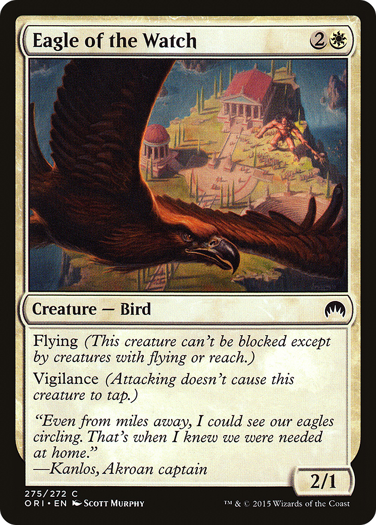 Eagle of the Watch (ORI-275) - Magic Origins - Premium MTG Single from Wizards of the Coast - Just $0.08! Shop now at Game Crave Tournament Store