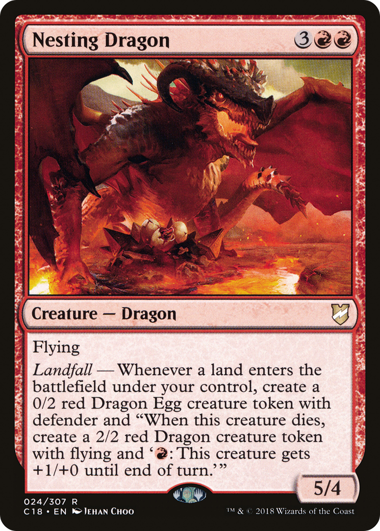 Nesting Dragon (C18-024) - Commander 2018 - Premium MTG Single from Wizards of the Coast - Just $0.13! Shop now at Game Crave Tournament Store