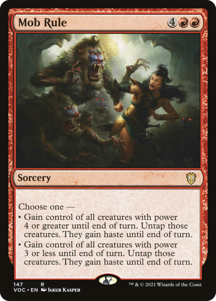 Mob Rule (VOC-147) - Crimson Vow Commander - Premium MTG Single from Wizards of the Coast - Just $3.11! Shop now at Game Crave Tournament Store