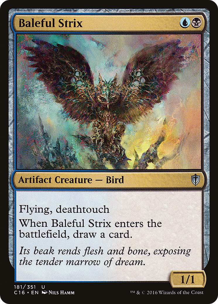 Baleful Strix (C16-181) - Commander 2016 - Premium MTG Single from Wizards of the Coast - Just $0.20! Shop now at Game Crave Tournament Store