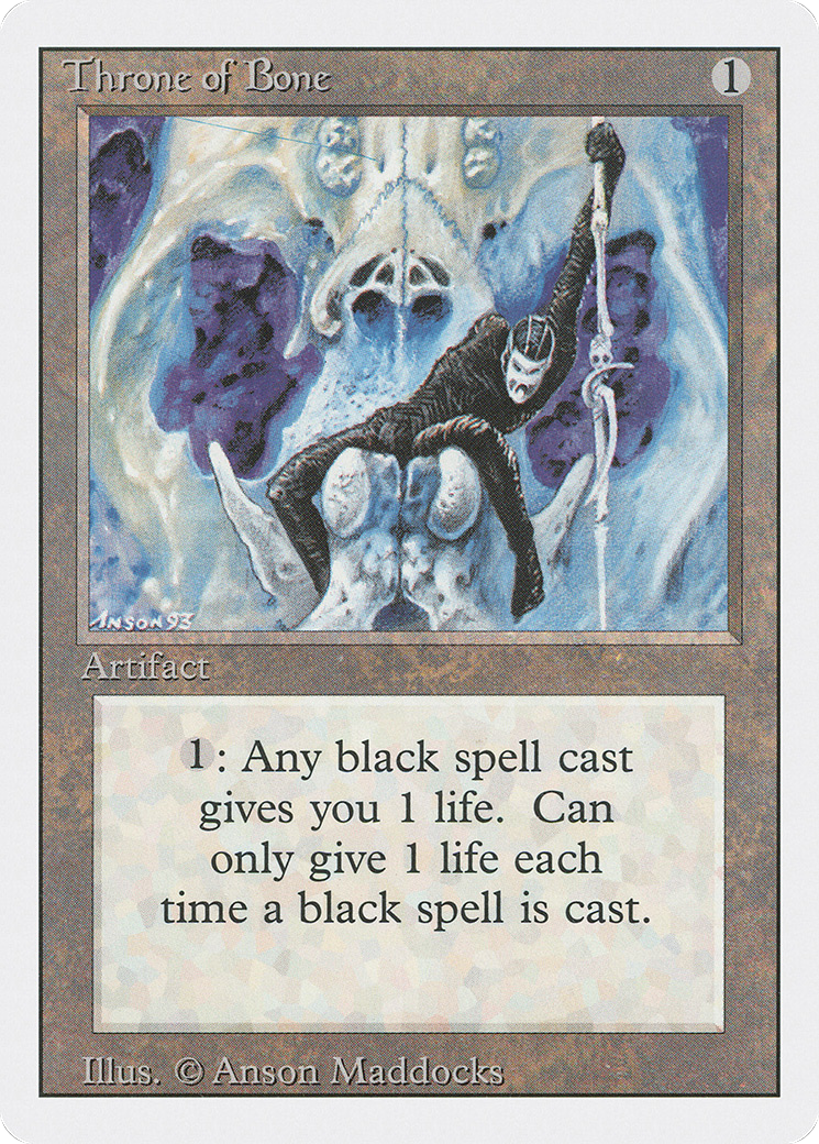 Throne of Bone (3ED-279) - Revised Edition - Premium MTG Single from Wizards of the Coast - Just $0.08! Shop now at Game Crave Tournament Store