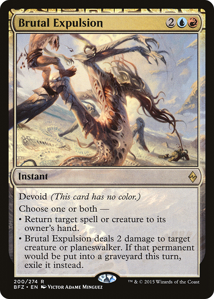 Brutal Expulsion (BFZ-200) - Battle for Zendikar: (devoid) Foil - Premium MTG Single from Wizards of the Coast - Just $0.08! Shop now at Game Crave Tournament Store