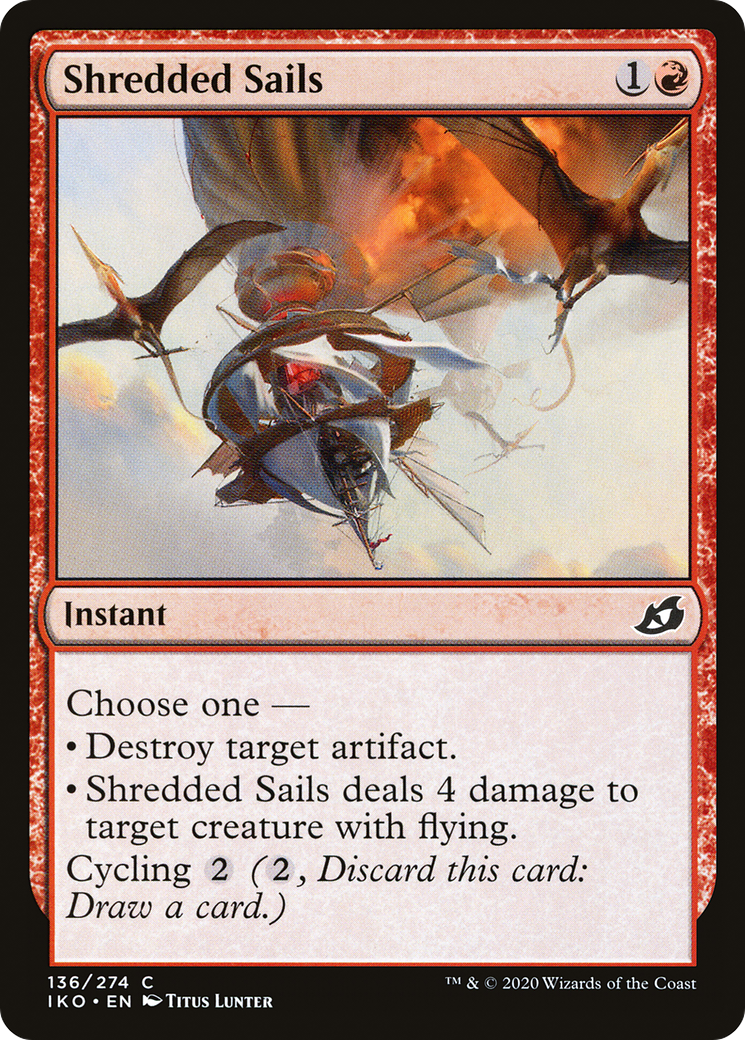 Shredded Sails (IKO-136) - Ikoria: Lair of Behemoths - Premium MTG Single from Wizards of the Coast - Just $0.08! Shop now at Game Crave Tournament Store