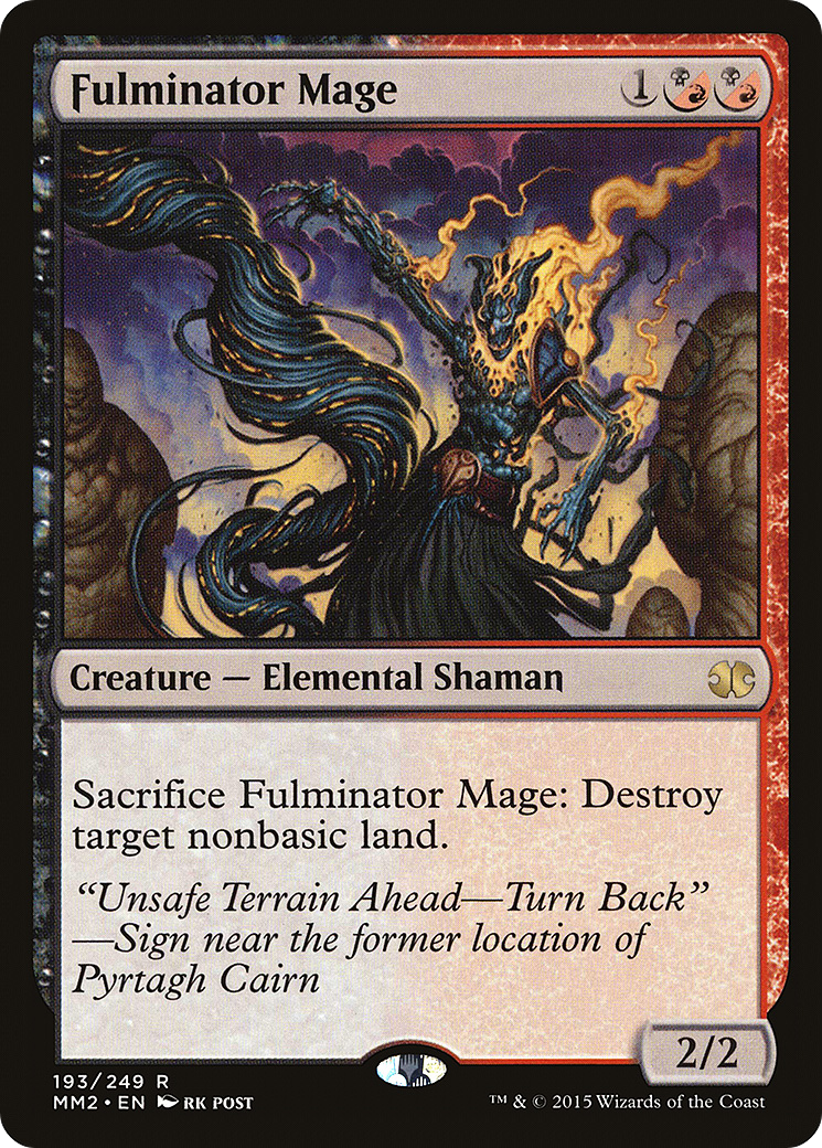 Fulminator Mage (MM2-193) - Modern Masters 2015 - Premium MTG Single from Wizards of the Coast - Just $0.31! Shop now at Game Crave Tournament Store