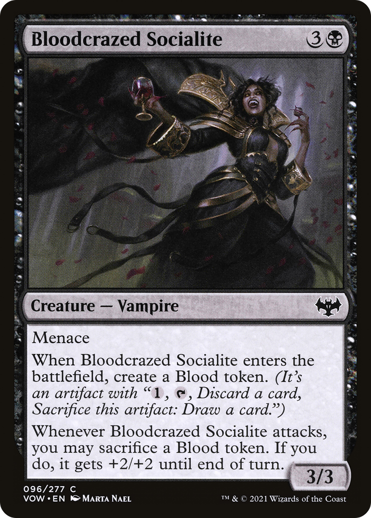 Bloodcrazed Socialite (VOW-096) - Innistrad: Crimson Vow Foil - Premium MTG Single from Wizards of the Coast - Just $0.08! Shop now at Game Crave Tournament Store
