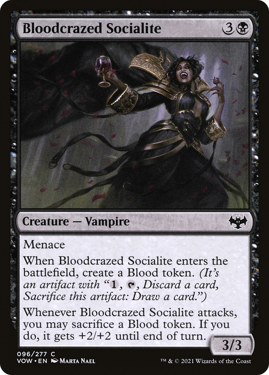 Bloodcrazed Socialite (VOW-096) - Innistrad: Crimson Vow Foil - Premium MTG Single from Wizards of the Coast - Just $0.08! Shop now at Game Crave Tournament Store
