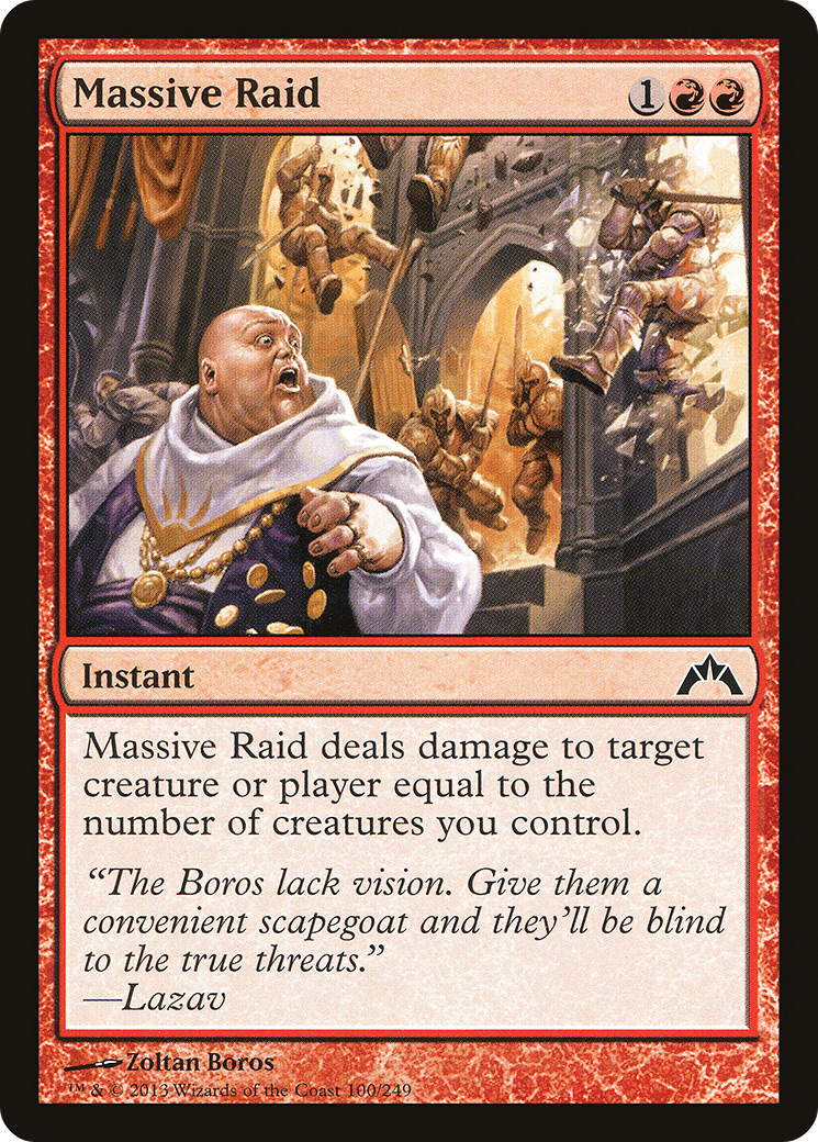 Massive Raid (GTC-100) - Gatecrash Foil - Premium MTG Single from Wizards of the Coast - Just $0.61! Shop now at Game Crave Tournament Store