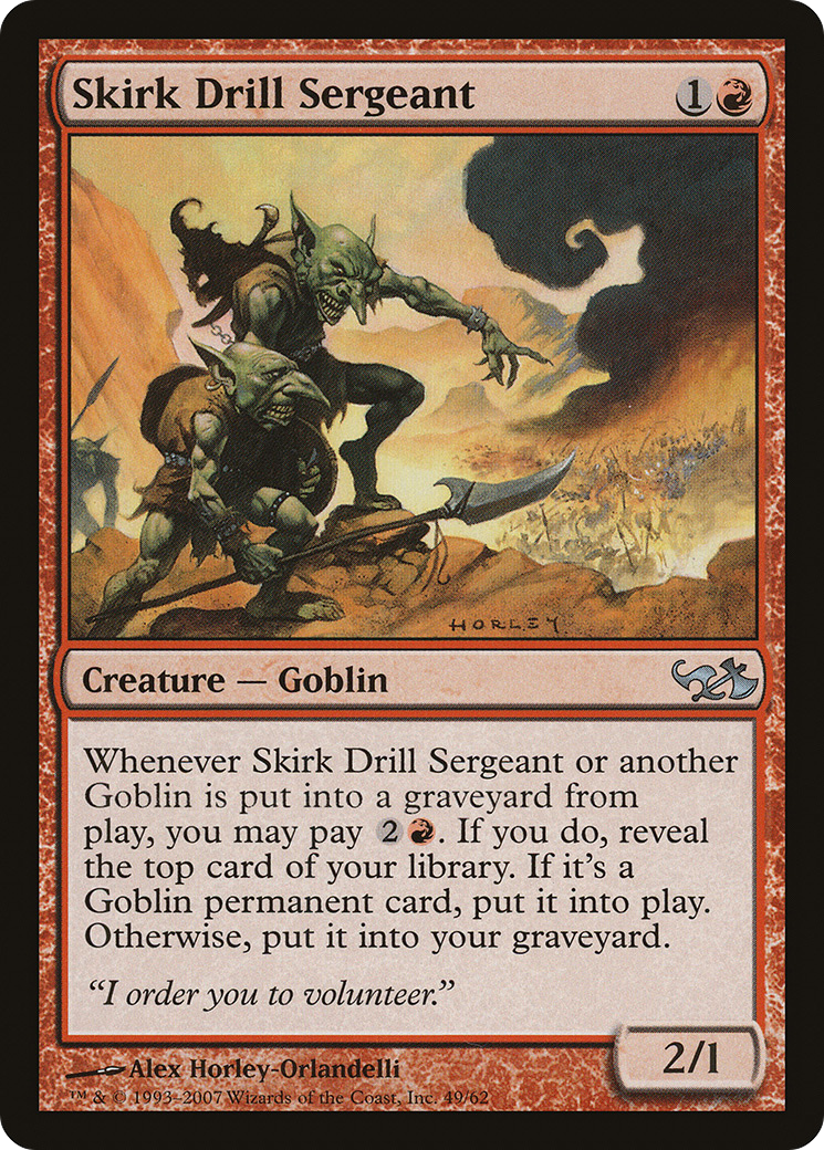 Skirk Drill Sergeant (DD1-049) - Duel Decks: Elves vs. Goblins - Premium MTG Single from Wizards of the Coast - Just $0.08! Shop now at Game Crave Tournament Store