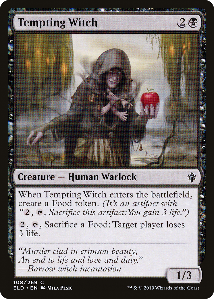 Tempting Witch (ELD-108) - Throne of Eldraine Foil - Premium MTG Single from Wizards of the Coast - Just $0.08! Shop now at Game Crave Tournament Store