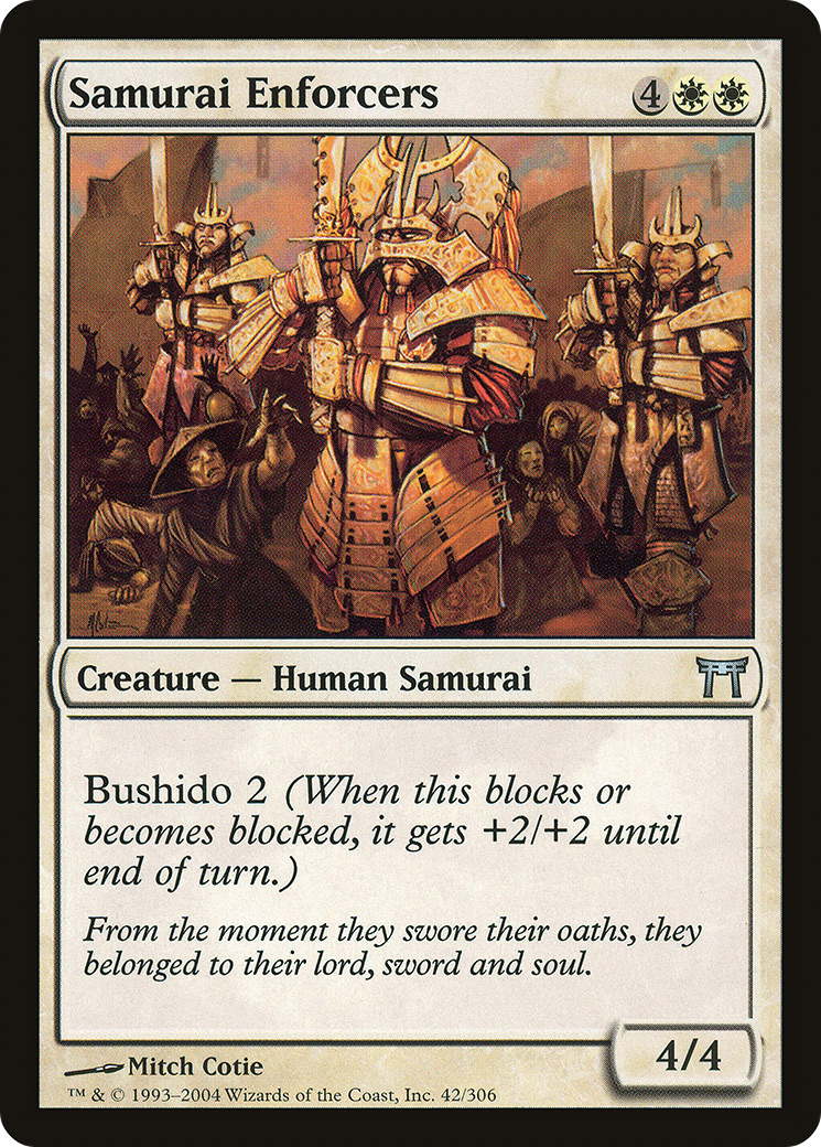 Samurai Enforcers (CHK-042) - Champions of Kamigawa Foil - Premium MTG Single from Wizards of the Coast - Just $0.68! Shop now at Game Crave Tournament Store