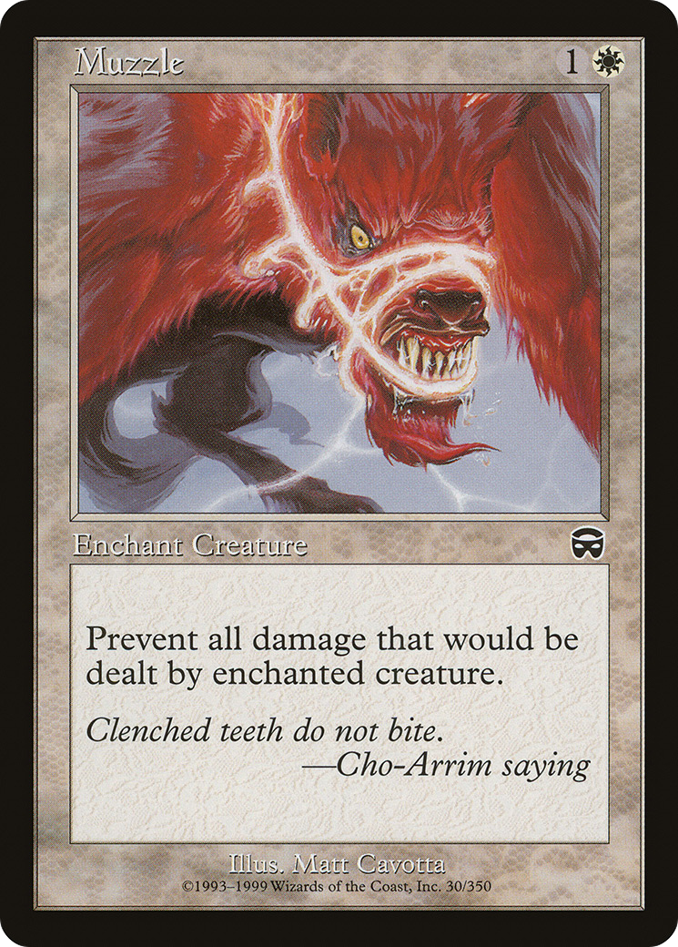 Muzzle (MMQ-030) - Mercadian Masques - Premium MTG Single from Wizards of the Coast - Just $0.08! Shop now at Game Crave Tournament Store
