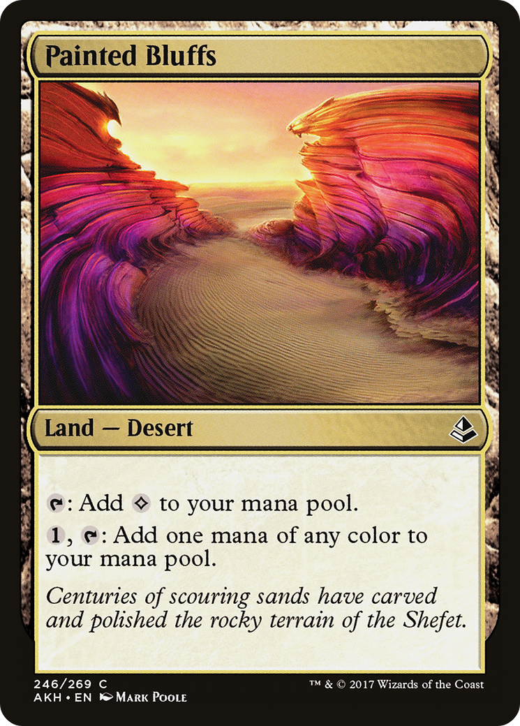 Painted Bluffs (AKH-246) - Amonkhet Foil - Premium MTG Single from Wizards of the Coast - Just $0.21! Shop now at Game Crave Tournament Store