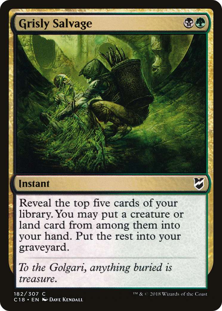 Grisly Salvage (C18-182) - Commander 2018 - Premium MTG Single from Wizards of the Coast - Just $0.08! Shop now at Game Crave Tournament Store