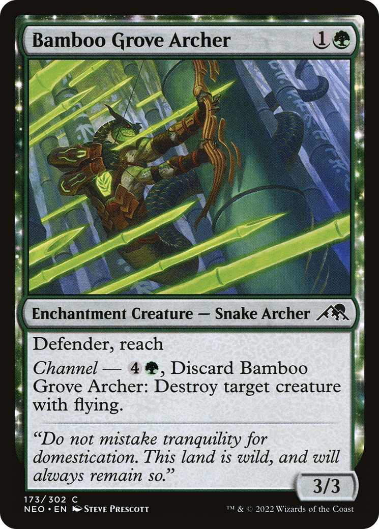 Bamboo Grove Archer (NEO-173) - Kamigawa: Neon Dynasty - Premium MTG Single from Wizards of the Coast - Just $0.08! Shop now at Game Crave Tournament Store