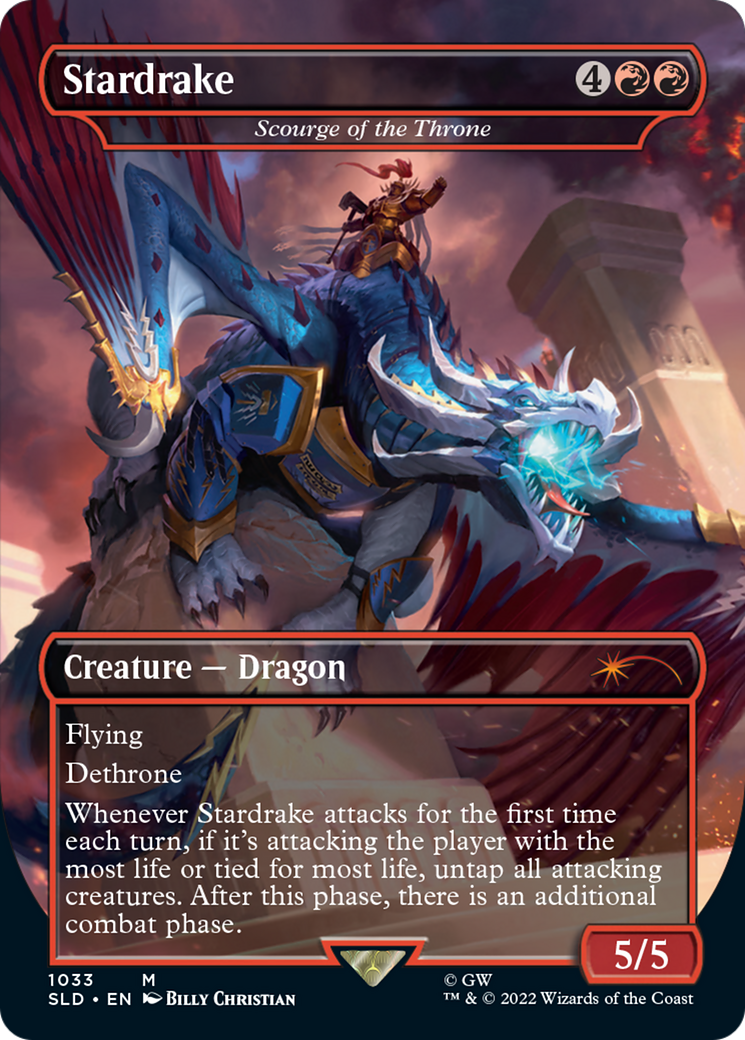 Scourge of the Throne (SLD-1033) - Secret Lair Drop / Stardrake (Borderless) - Premium MTG Single from Wizards of the Coast - Just $4.35! Shop now at Game Crave Tournament Store