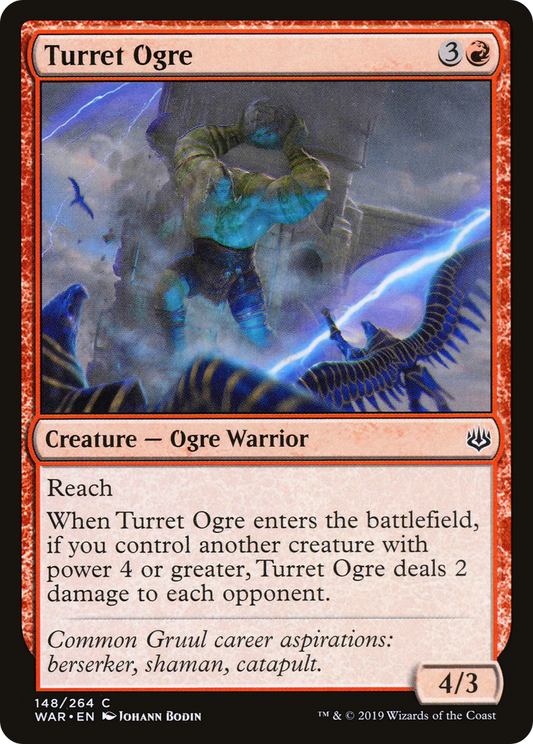 Turret Ogre (WAR-148) - War of the Spark - Premium MTG Single from Wizards of the Coast - Just $0.08! Shop now at Game Crave Tournament Store