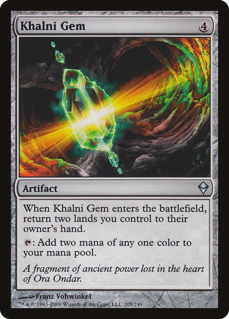Khalni Gem (ZEN-205) - Zendikar Foil - Premium MTG Single from Wizards of the Coast - Just $0.74! Shop now at Game Crave Tournament Store