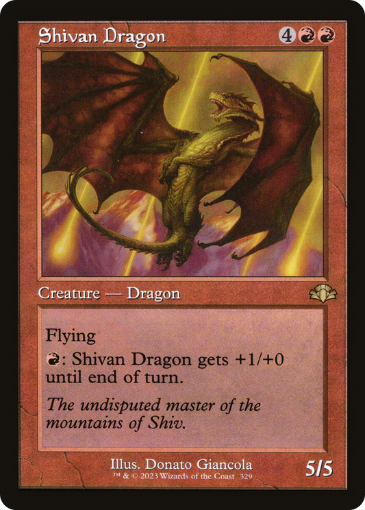 Shivan Dragon (DMR-329) - Dominaria Remastered - Premium MTG Single from Wizards of the Coast - Just $0.08! Shop now at Game Crave Tournament Store