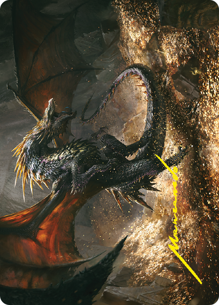 Cavern-Hoard Dragon // Cavern-Hoard Dragon (ALTR-061) - Tales of Middle-earth Art Series (Borderless) - Premium MTG Single from Wizards of the Coast - Just $0! Shop now at Game Crave Tournament Store