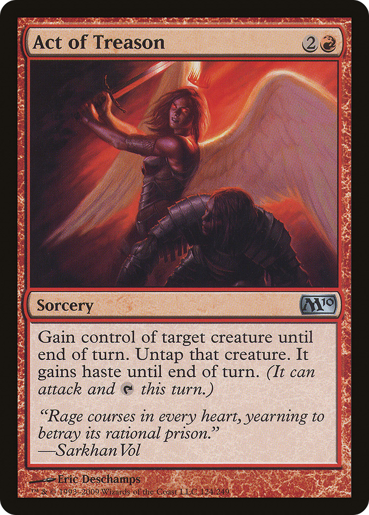 Act of Treason (M10-124) - Magic 2010 - Premium MTG Single from Wizards of the Coast - Just $0.08! Shop now at Game Crave Tournament Store